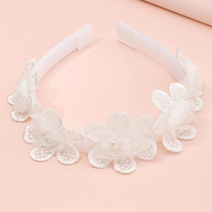 إكسسوارات شعر بتصميم خرافي للأطفال عصابة رأس يدوية للتصوير الفوتوغرافي للسفر عصابة رأس ببتلة زهور لؤلؤ - Product Image 3