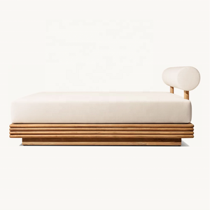 Sassanid Outdoor Indonesian Teak Handcrafted Patio Muebles de jardín Hotel de lujo Muebles de exterior Bondi Solid Teak Daybed - Product Image 2