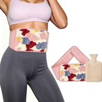 Bouillotte ceinture 1000 ml à succès, pour compresses chaudes et froides, en caoutchouc avec housse en peluche