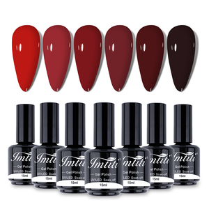 Suministros para Uñas de Gel UV, Productos de Manicura Libres de HEMA, Esmalte de Uñas Semipermanente en Botellas, Esmalte de Uñas de Gel Rojo - Product Image 1