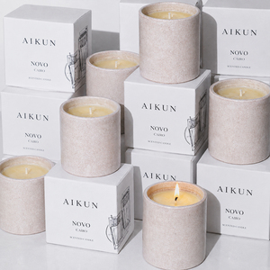เทียนหอมเซรามิกทำมือ AIKUN ขนาด 50 กรัม กลิ่นหอมจากถั่วเหลือง ปลอดสารพิษ ตกแต่งบ้าน งานแต่งงาน วันหยุด - Product Image 2