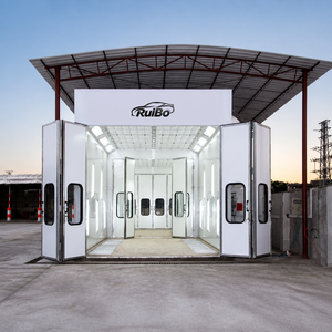 Cabine <span class=keywords><strong>de</strong></span> peinture tunnel RuiBo pour bus et camions <span class=keywords><strong>de</strong></span> grande taille avec portes pliantes, filtre à grille, plafond, grilles parallèles, rails et rangées <span class=keywords><strong>de</strong></span> LED - Product Image 2