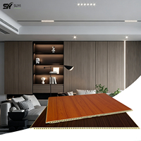 Panneaux muraux décoratifs modernes en WPC, imperméables et ignifuges, pour revêtement intérieur de villas, hôtels, salons et chambres à coucher (vente en gros)
