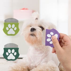 2025新ブランドペットフリーコーム安全デザイン犬猫ヘアクリーニングコームペットティアーステインコームアイケアツール - Product Image 1