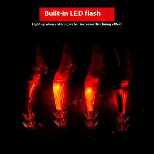 Câu cá LED điện tử sáng tôm Mực câu cá đêm jigs thu hút Bass Mồi câu cá giải quyết công cụ phụ kiện tôm thu hút - Product Image 2
