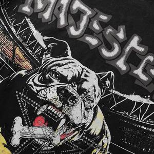 เสื้อยืด MAJESTIK ผู้ชาย ผ้าฝ้าย 100% สกรีนลาย ปักเพชร น้ำหนักมาก 250 GSM เป็นมิตรกับสิ่งแวดล้อม คอกลม แขนสั้น - Product Image 4