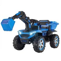 Excavatrice à pédales pour enfants, véhicule jouet unisexe, buggy tout-terrain et voiture électrique d'ingénierie pour enfants, télécommande silencieuse