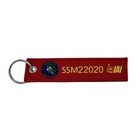 Fabricant de porte-clés brodés personnalisés en gros – Étiquette de porte-clés double face avec bordure Merrow pour promotion et cadeaux