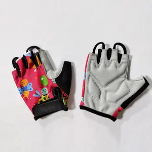 Benutzerdefinierte Kinder Halb Finger Anti-schleudern Silikon Gel Pad Radfahren Racing Handschuhe