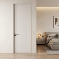 Portes en bois massif MDF personnalisées populaires, portes en mélamine de qualité supérieure, insonorisées pour les portes intérieures de maison