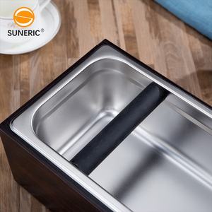 Moulin à <span class=keywords><strong>café</strong></span> expresso en acier inoxydable, bac à poudre, base en bois, support pour barista, bac à déchets, boîte à <span class=keywords><strong>café</strong></span> - Product Image 2