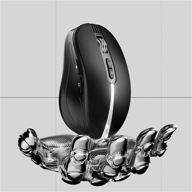Ai Mouse with Voice Typing Ergonomic Wireless bluetooth Computer Magic Mouse for Laptop Rechargeable Wireless Silent Mouse