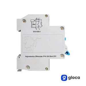 Disjoncteur miniature Gloca Rcbo 1P+N 16A 30mA 220V Courbe C 1 module Montage sur rail DIN - Product Image 4