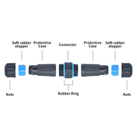 Conector de Fibra Óptica Simplex SC/APC, Impermeable IP68, para Redes FTTH en Exteriores