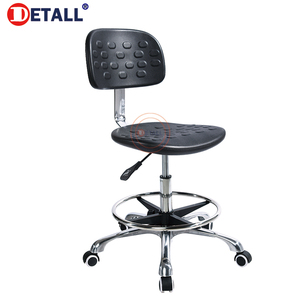 Silla de Costura de Cuero PU, Sillas ESD para Laboratorio y <span class=keywords><strong>Oficina</strong></span> con Ruedas - Product Image 6