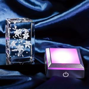 לייזר 3d מותאם אישית חרוט אהבה מרובע קריסטל מסגרת תמונה קוביית זכוכית אישית עבור חתונה מתנה אחרים קריסטל - Product Image 5