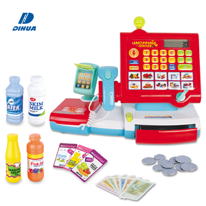 Caja registradora para niños juego de simulación juego de compras escáner, calculadora y tarjeta de crédito con luz y sonido para niños niñas - Product Image 1