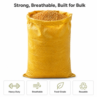 Sac tissé en PP pour le stockage des céréales, du blé et du riz, avec logo personnalisé, vente en gros