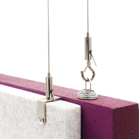 Crochet de Suspension de Plafond en Câble Métallique Réglable Crochet de Suspension de Câble pour Système de Crochets à Ressort Matériel de Suspension Autobloquant