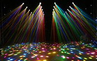 Lumière laser à tête mobile 10W, pleine couleur, contrôle DMX, éclairage de scène pour discothèque