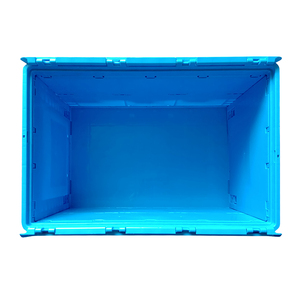 Caisse pliable industrielle empilable en plastique pour le transport et le déménagement avec couvercles - Product Image 5