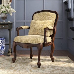 Fauteuil en bois massif artisanal, artisanat traditionnel, design indien - Product Image 1