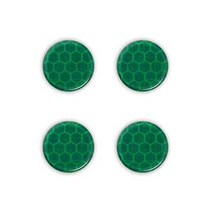 4 pezzi adesivi per auto a cerchio riflettente 3D verdi migliorano la sicurezza con una riflettività abbagliante - Product Image 1