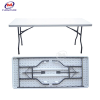 Location de Chaises et Tables Pliantes de Banquet, Table Extérieure Rectangulaire Moderne en Plastique 28*1.0 Mm. 4 pièces/carton ISO9001 11 kg 350 KG