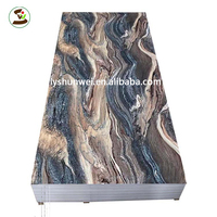 Panneau décoratif mural flexible brillant en PVC UV imitation marbre