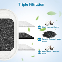 Spons Pra-Filter Filter Air Pengganti Kompatibel dengan Air Mancur Hewan Peliharaan Baja Tahan Karat 67oz/2L, Air Mancur Kucing