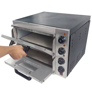Elektrikli taşınabilir çift katmanlı mini ticari mutfak bbg pizza fırını tost makinesi pizza fırını s satılık
