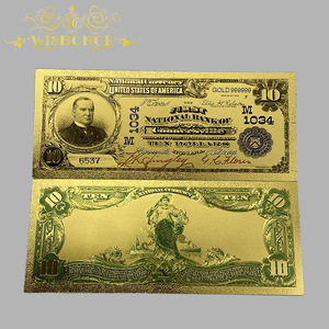 Billets de banque américains de tous les styles, anciens billets de dollar plaqués or 24 carats, billets commémoratifs en feuille d'or pour collectionneurs - Product Image 2