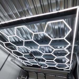 ARLOTT LED Hexagon Light Gym Anhänger mit IP54 6000K Tageslicht Hellgrau für Werkstatt anwendungen - Product Image 6