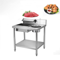 Prix usine Durable Fast Food Équipement de cuisine Table de panure manuelle Table de panure de poulet en acier inoxydable