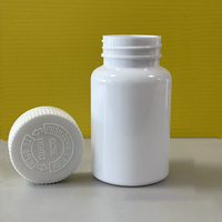 Pot en plastique PE blanc de 120 ml avec CRC pour poudre, capsule, complément alimentaire, bouteille à fermeture hermétique