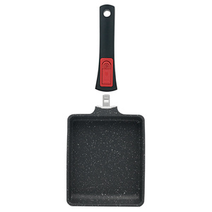 Poêle à omelette japonaise en aluminium moulé durable, antiadhésive, pour Tamagoyaki, avec poignée amovible, compatible fours, vente en gros - Product Image 6
