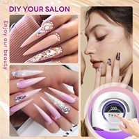 Lampe UV gel 200w LED sèche-ongles rapide pour vernis gel poignée portable grand espace équipement d'art des ongles outil de manucure