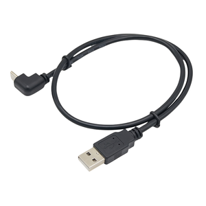 Fabrika USB 2.0 A-Erkek - Tip-C 90 Derece/Yan Bükümlü 3A Hızlı Şarj 1 Metre Kablo, Saf Bakır İletken ve PVC Kılıflı - Product Image 4