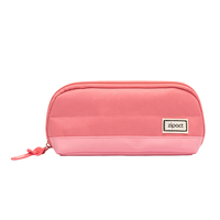 Trousse à crayons durable et simple de couleur unie, multifonction, grande capacité, avec fermeture éclair, en tissu Oxford, pour étudiants et fournitures de bureau