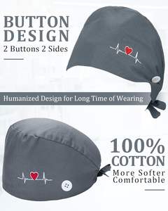 หมวกสครับ หมวกทำงานร้านเสริมสวย ร้านขายสัตว์เลี้ยง คริสต์มาส ปีใหม่ หมวกสครับ ยูนิฟอร์ม ผ้าฝ้าย พิมพ์ลายการ์ตูน ดูดซับเหงื่อ ยืดหยุ่นได้ - Product Image 6