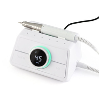 Machine à ongles professionnelle sans balais 45000 tr/min, couple élevé 85W, lime électrique de bureau avec pédale pour usage en salon