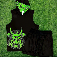 Personalizado 7v7 compresión con capucha Jerseys jóvenes y adultos bandera fútbol ligero equipo uniformes fútbol deportes de verano