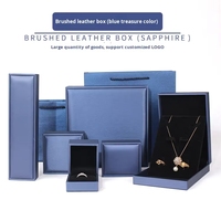 Boîte à bijoux personnalisée en cuir PU avec logo estampé à chaud pour bague, bracelet, collier, boîte à bijoux