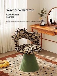 Taburete de tocador <span class=keywords><strong>con</strong></span> <span class=keywords><strong>respaldo</strong></span> estilo chino, silla de maquillaje para dormitorio de niñas, silla de pétalos de lujo ligero de alta gama, muebles para el hogar - Product Image 2