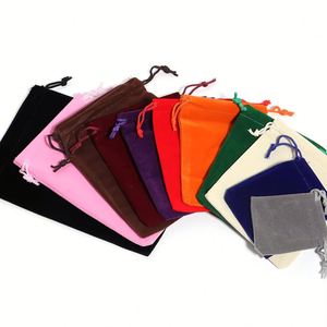 Sac à cordon en velours avec logo personnalisé, pochette en suède et flanelle pour bijoux, sacs anti-poussière en velours pour cadeaux et rangement de bonbons - Product Image 3