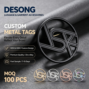 Étiquette métallique personnalisée en alliage de zinc gaufré pour jeans et sacs à main – Vente en gros, logo personnalisé, faible MOQ, livraison rapide, échantillon gratuit - Product Image 1