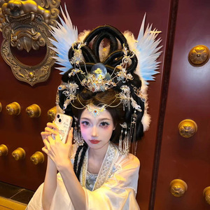 24 Nouveaux Ornements Capillaires Originaux Style Exotique Dunhuang : Apsara Volante, Couronne de Phénix, Ailes de Grue, Accessoires de Maquillage Hanfu - Product Image 2