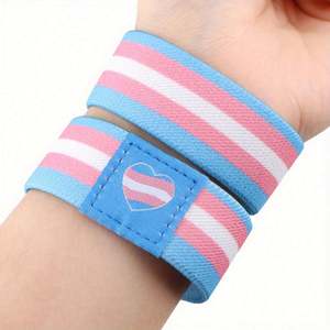 Custom Elastic Wristband <b>Rainbow</b> <b>Bracelet</b> NFC Rfid Wristband Men Armband Sport Wrist Band Elastic Bangle <b>Bracelet</b> - Product Image 4