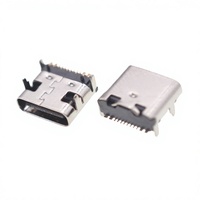 Connecteur femelle USB 3.1 Type C 16 broches YZ DIP, charge rapide, transmission de données, prise d'alimentation, montage sur circuit imprimé traversant