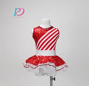 Vestido de malla de lentejuelas a rayas princesa tutú para niños